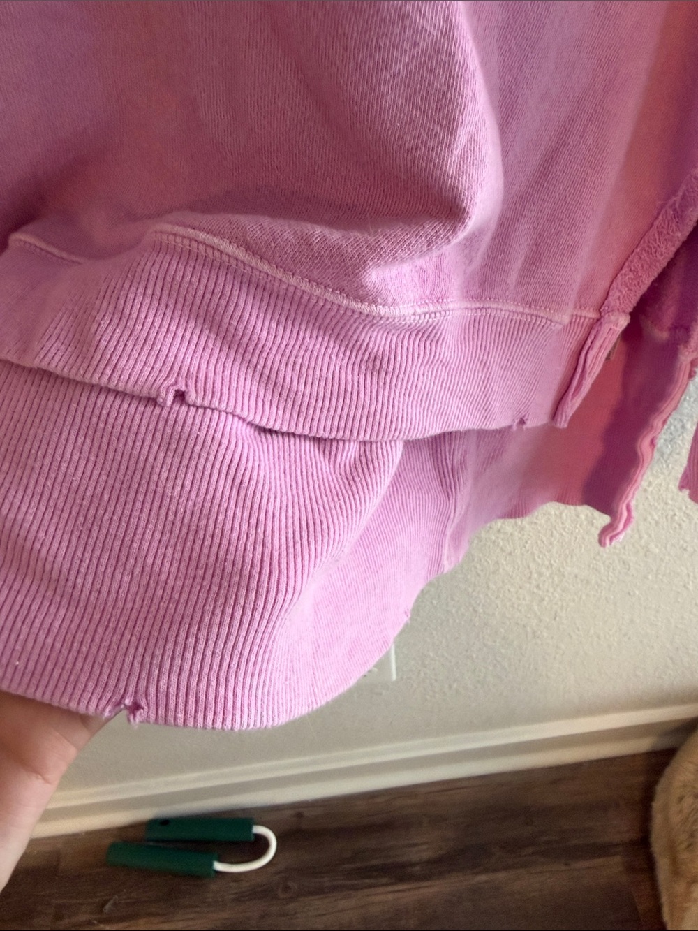 We The Free Pink Oversized Raw-Hem Sweatshirt - Picture 4 of 10